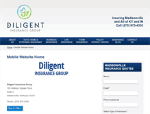 Tablet Screenshot of diligentinsurancegroup.com